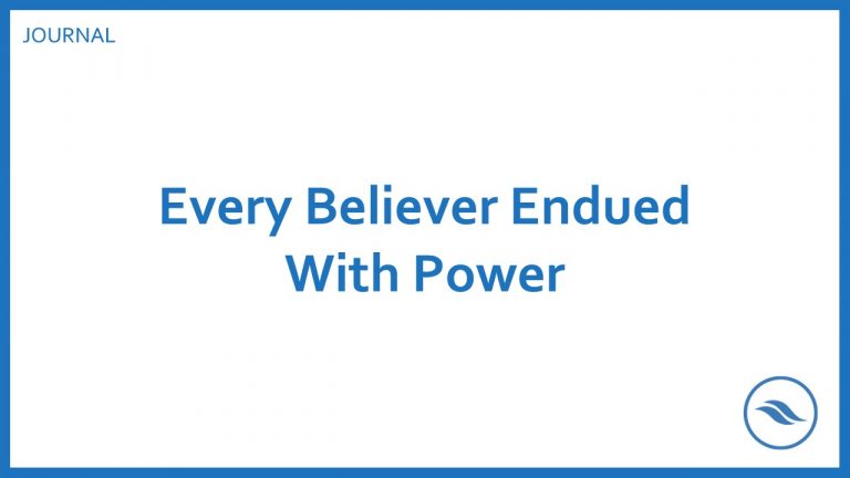 Every Believer Endued With Power